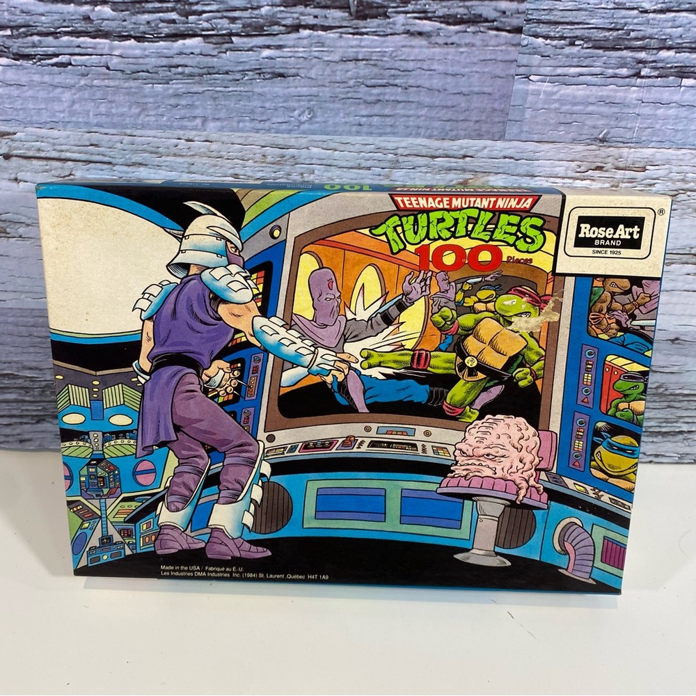 Teenage Mutant Ninja Turtles TMNT Shredder Krang 100pcs Puzzle 1987 Rose Art NEW